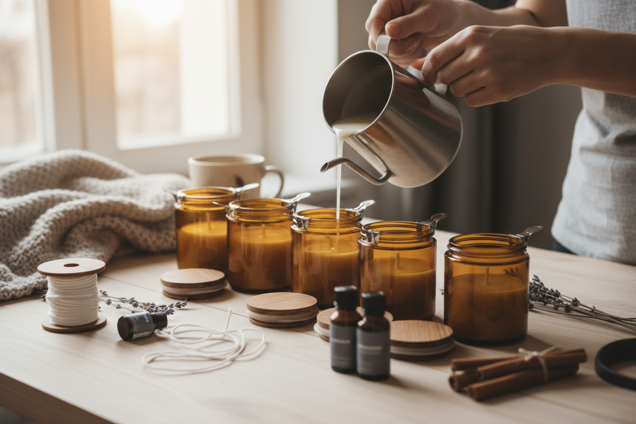 Candle DIY Kit in Use