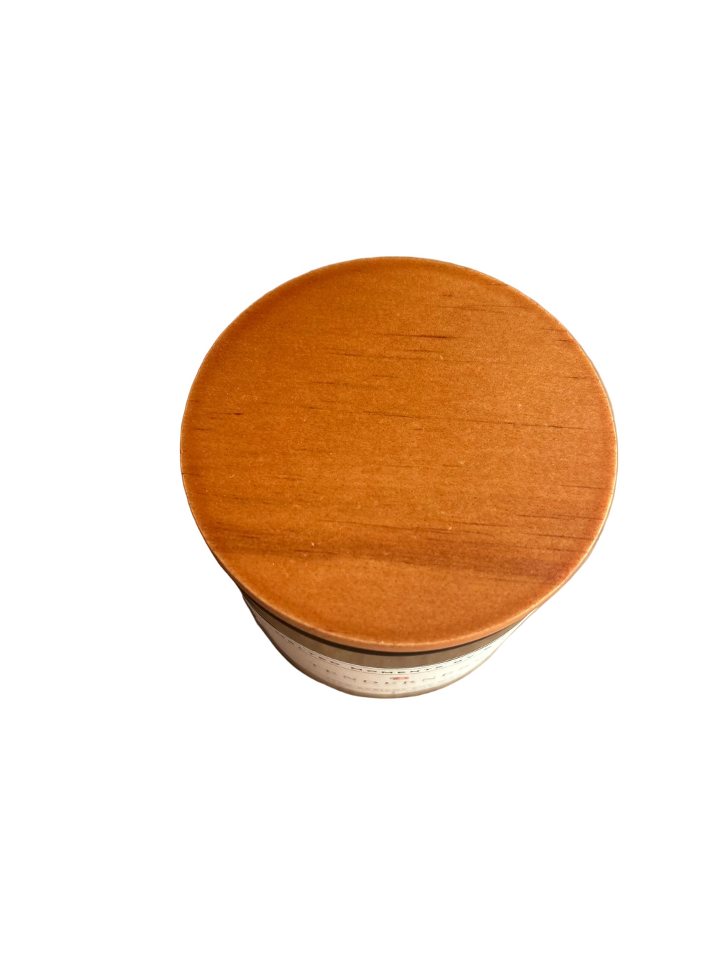 Wooden candle lid